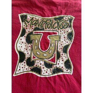 Southern Belle Mavericks T-Shirt L Gildan Ultra Cotton Red School Comfy Crew